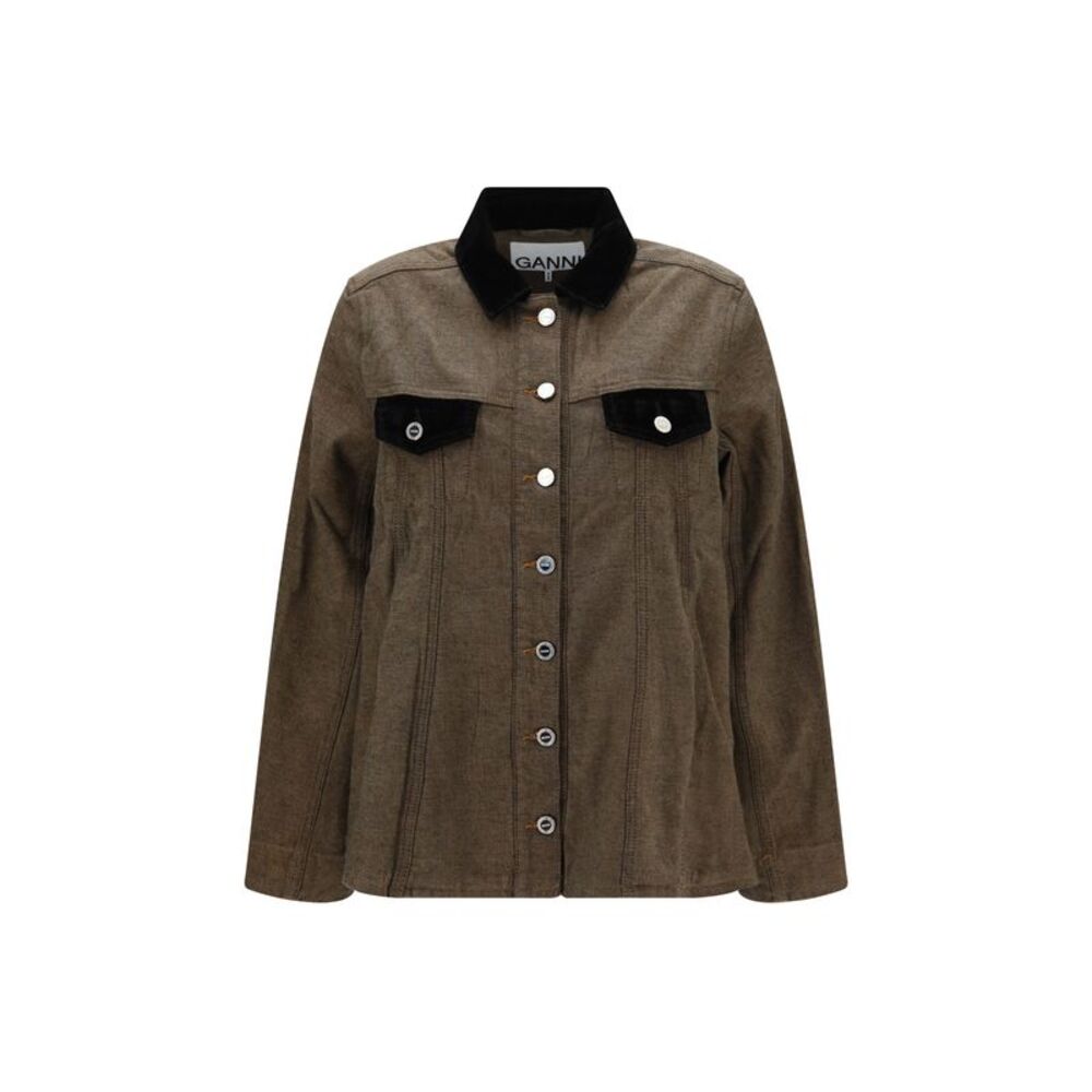 Ganni Women Neppy Denim Overshirt